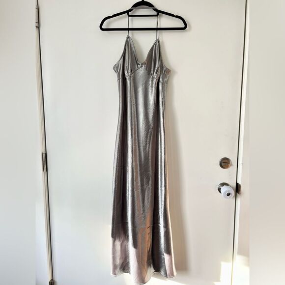 Madewell Silver Midi Dress - Picture 7 of 11